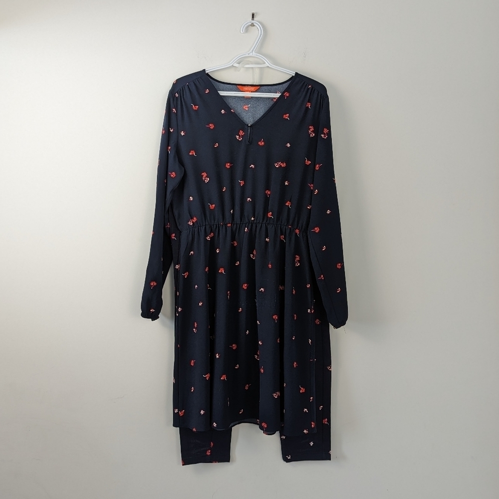 Women's Joe Fresh Floral Print Dress and Pants Set - Size M
